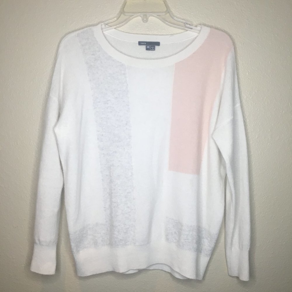 - VINCE 100% CASHMERE Oversized Colorblock Sweater